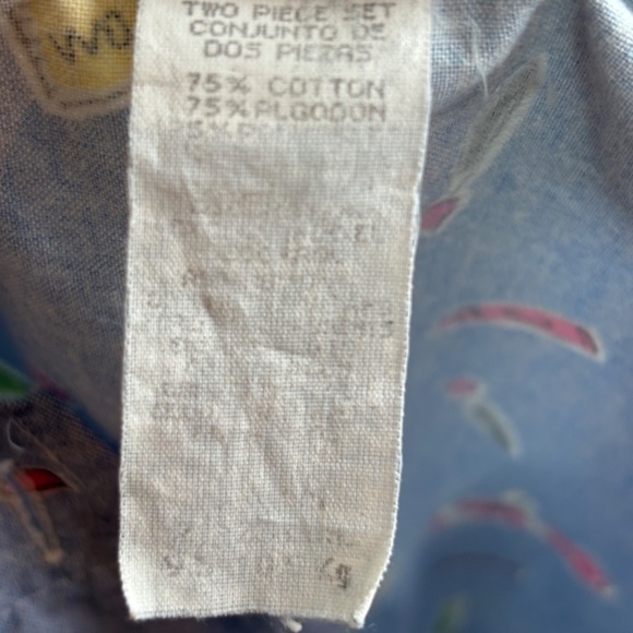 Vintage 90s Rare Carters Overalls Baby Girls 12M Artist Romper Paint Crayons - Picture 8 of 11